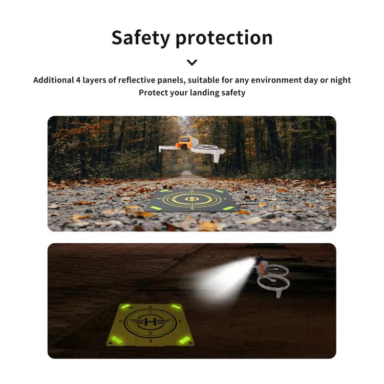 CQT 55cm Universal Reflective Drone Landing Pad Dual-Sided Waterproof Foldable Mat with Ground Pegs CQT 55cm Universal Reflective Drone Landing Pad Dual-Sided Waterproof Foldable Mat with Ground Pegs